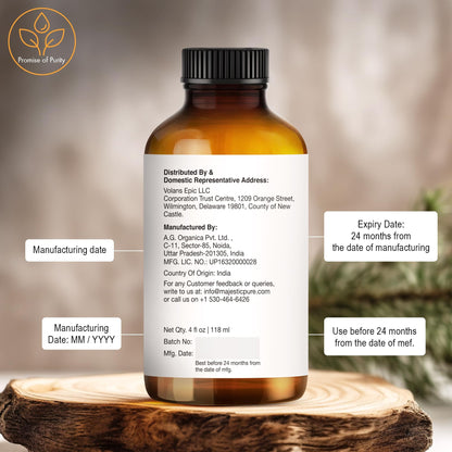 Majestic Pure Cedarwood Essential Oil with Glass Dropper – 100% Pure & Natural – 4 Fl Oz