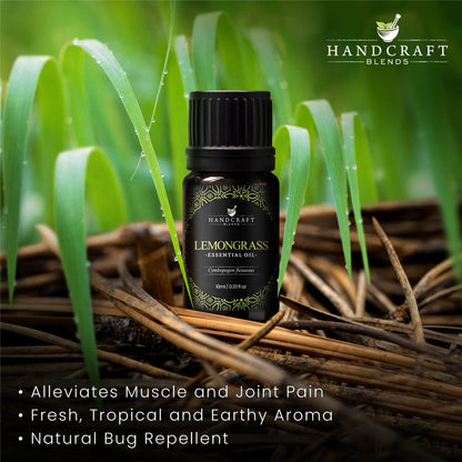 Lemongrass Essential Oil – Handcraft Blends (0.33 oz x2) – 100% Pure & Natural