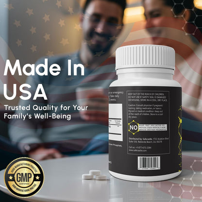 Potassium Iodide 130 mg Tablets – Thyroid & Respiratory Support – Made in USA | 300 Tablets (Pack of 2)