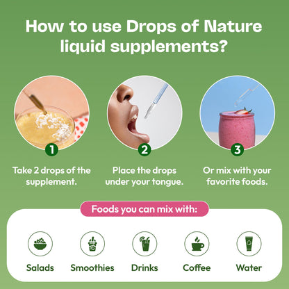 Liquid Iron Drops for Women - High Absorption, Vegan & Non-GMO (60ml) - Mixed Berry