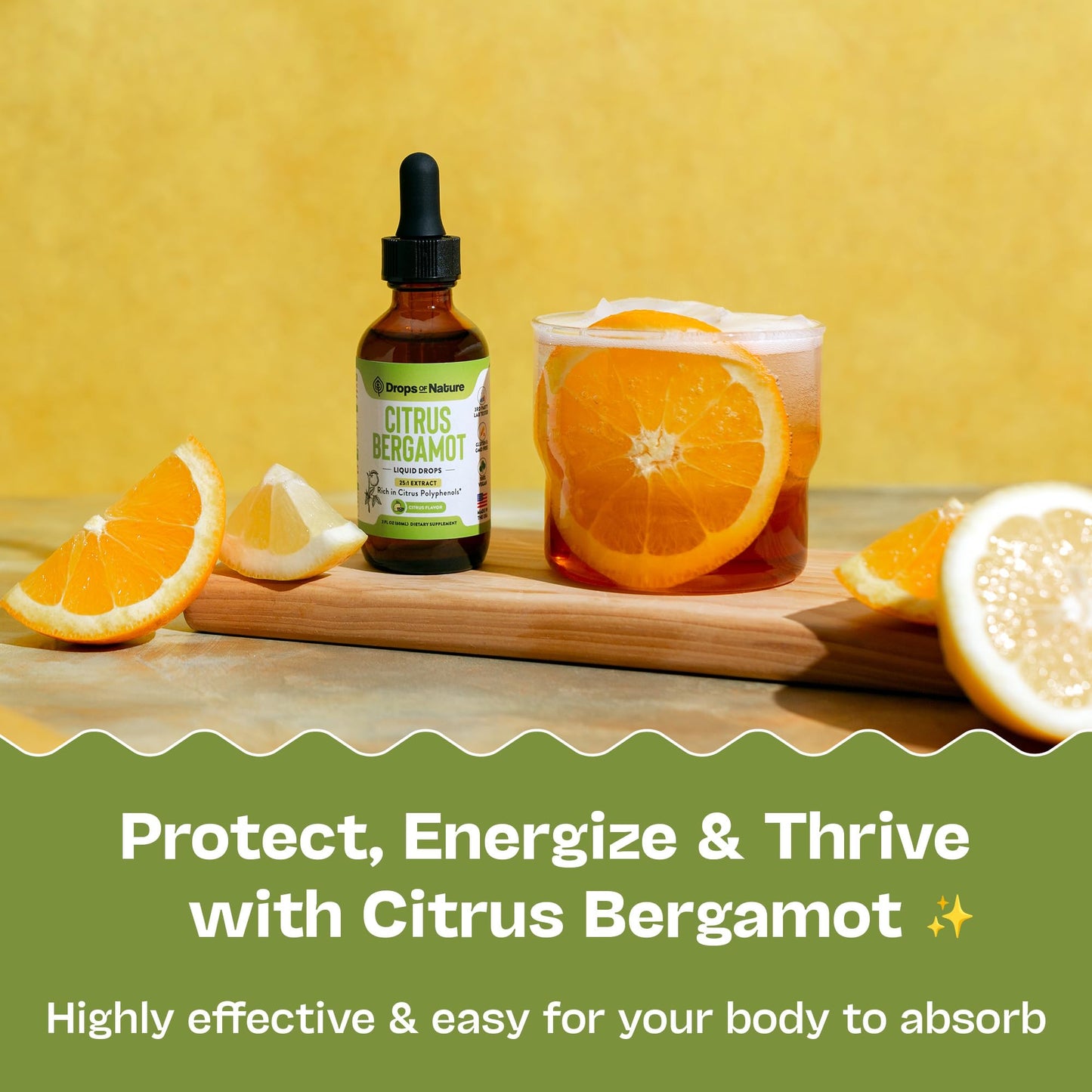 Citrus Bergamot Extract 25:1 Liquid Drops – Vegan & Gluten-Free | Heart Wellness & Metabolic Support