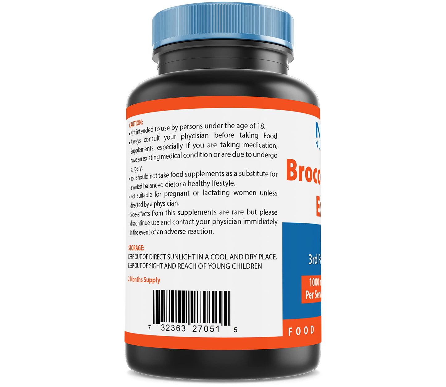 Broccoli Sprout Extract 1000 mg 120 Capsules | Nova Nutritions