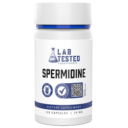 Lab Tested Spermidine 3HCl Trihydrochloride - 120 x 10mg Capsules | 3rd-Party COA