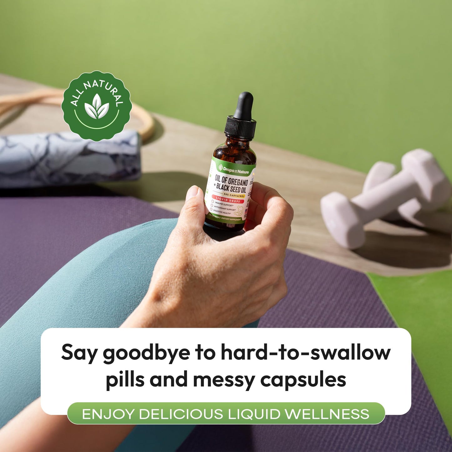 Oil of Oregano with Black Seed Oil – 90% Carvacrol, Black Currant Seed Oil (30mL) – Immune & Digestive Support