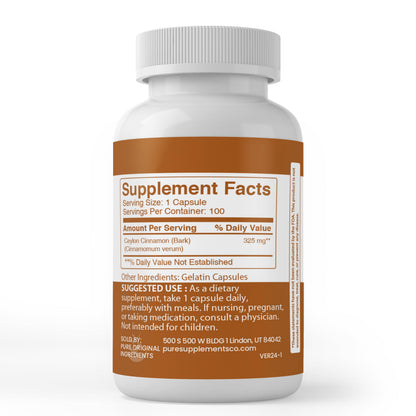 Pure Original Ceylon Cinnamon Capsules – Always Pure, Lab Verified