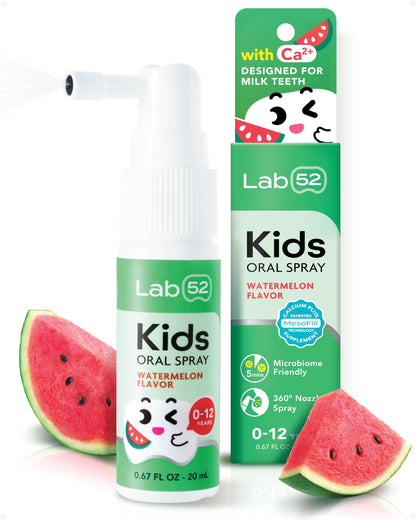 LAB52 Kids Oral Spray – Fluoride Free Toddler Toothpaste Helper for Newborn to Preschoolers | Xylitol Watermelon Flavor