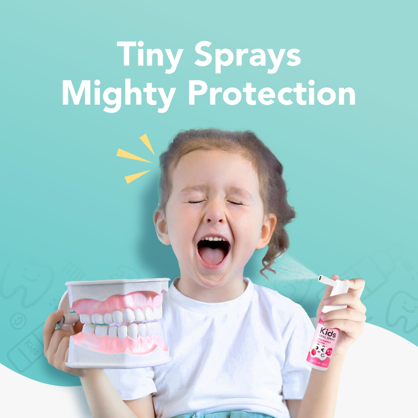 LAB52 Kids Oral Spray Gift Box – Fluoride Free, Xylitol Grape (3 Packs)