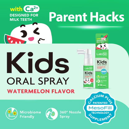 LAB52 Kids Oral Spray – Fluoride Free Toddler Toothpaste Helper for Newborn to Preschoolers | Xylitol Watermelon Flavor
