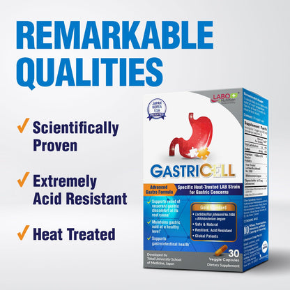 LABO Nutrition GASTRICELL – Probiotic Support for Gastric Comfort (30 Capsules)