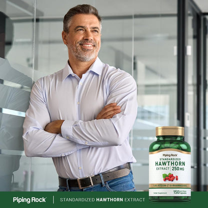 Piping Rock Hawthorn Berry Capsules – 250mg, 150 Pills | Non-GMO, Gluten Free | Herb Extract