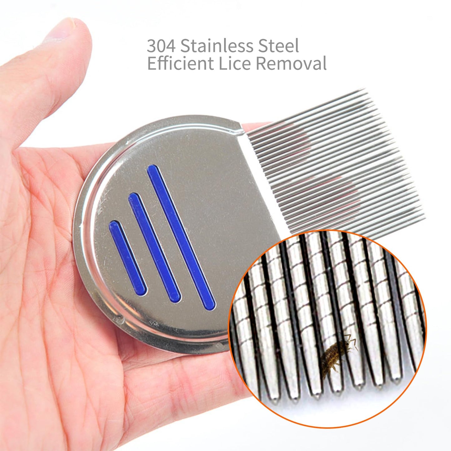 LABOTA 9 Pcs Lice & Flea Comb Set | Double-Sided Plastic Combs + Stainless Steel Nit Comb