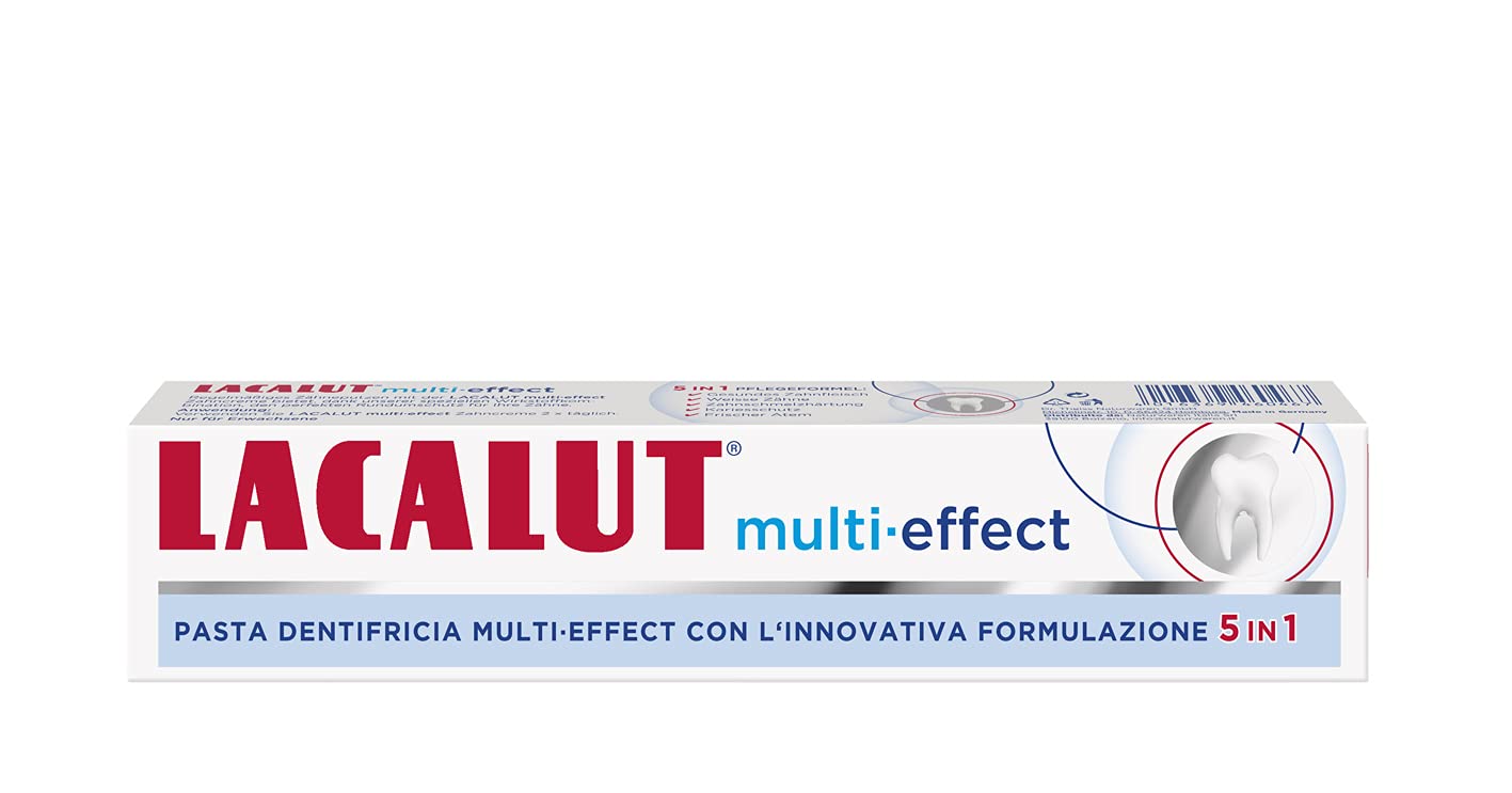 Lacalut Multi Effect 5-in-1 Toothpaste 75ml for Adults – Unflavored | Naturwaren Italia srl