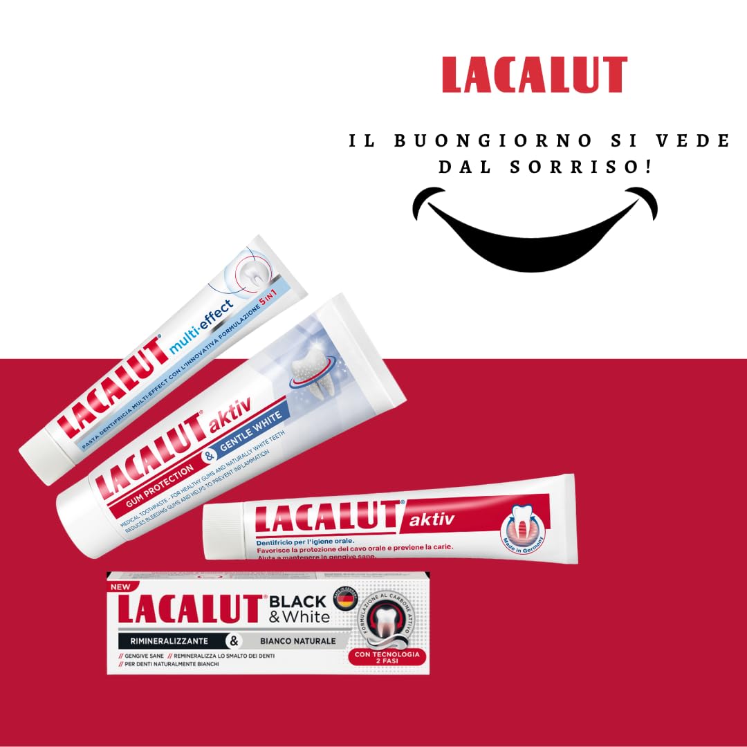 Lacalut Multi Effect 5-in-1 Toothpaste 75ml for Adults – Unflavored | Naturwaren Italia srl