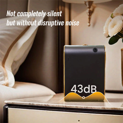 Lacidoll Waterless Essential Oil Diffuser — 350ml, 1500 sq ft, App-Controlled (Black & Gold)