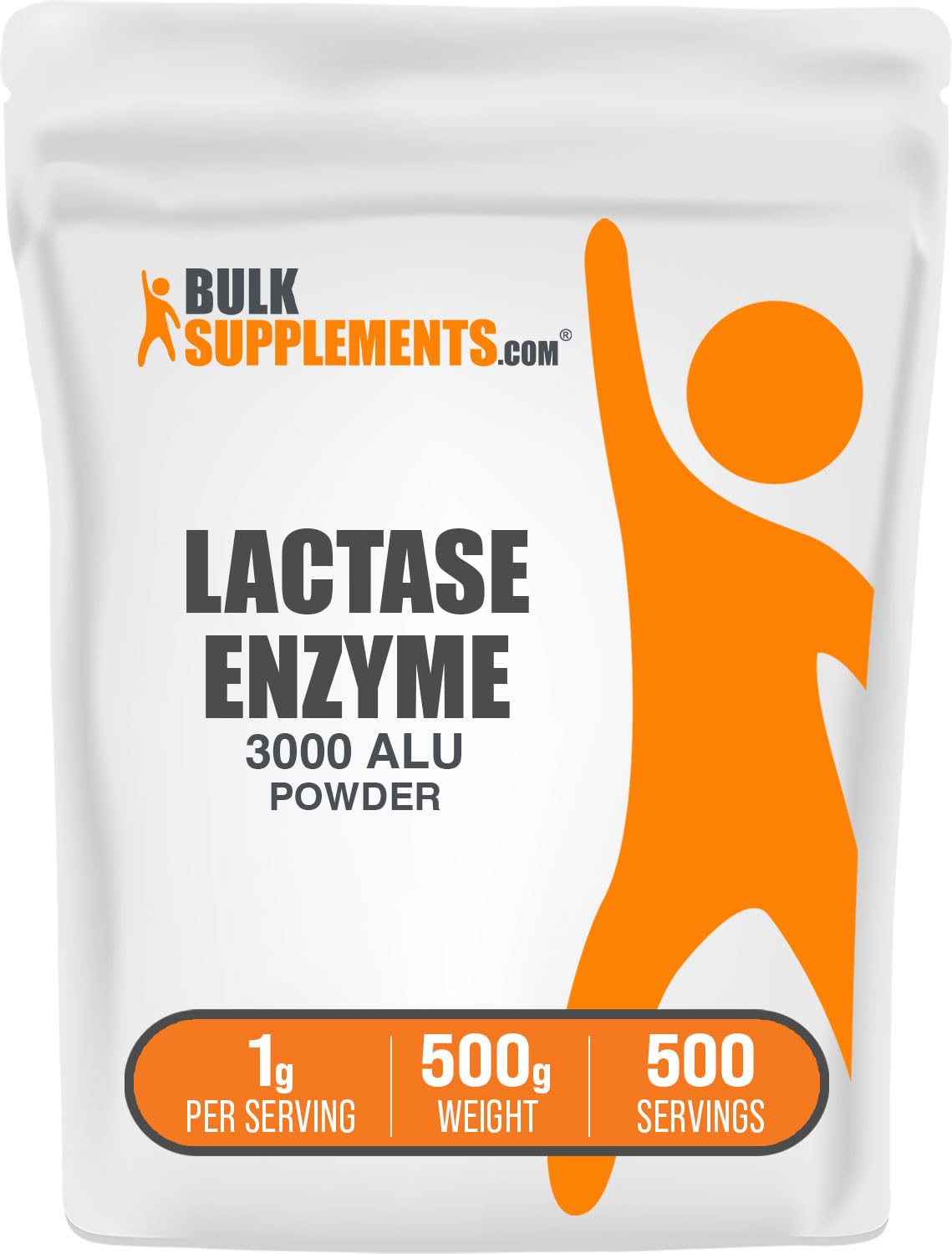Lactase Enzyme Powder 3000 ALU (500 g) – Gluten Free Digestive Support | BulkSupplements