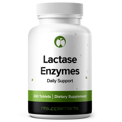 Lactase Supplement 240 Tablets - Gluten Free, Non-GMO, Vegan | 3000 FCC, 90 mg Enzyme