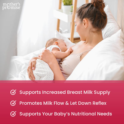 Mother's Promise Lactation Supplement Gummies for Breast Milk Production Increase | Postnatal Lactation Support for Breastfeeding, Nursing & Lactating with Fenugreek, Moringa & Milk Thistle | Vegan