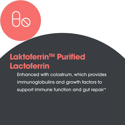 Allergy Research Group Laktoferrin with Colostrum - Lactoferrin + Bovine Colostrum | 90 Veggie Capsules