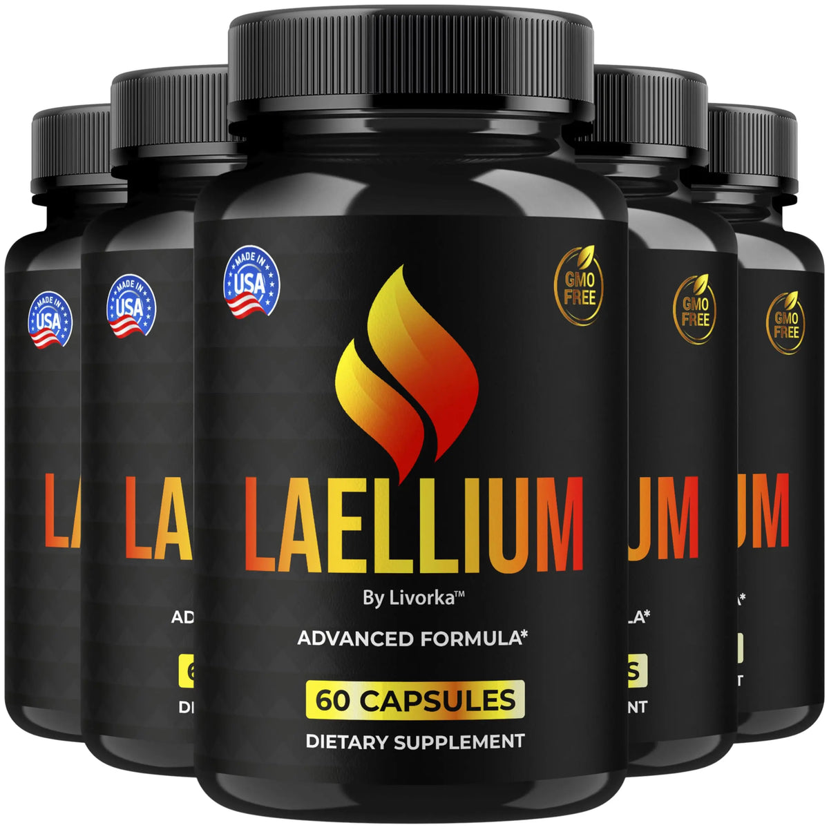 Laellium Pro Pills 5 Pack – All-Natural Daily Formula | LIVORKA Capsules, 300 Capsules BritishVita | Premium UK Vitamins & Wellness Supplements