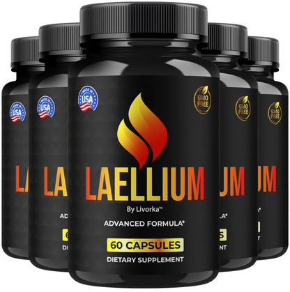 Laellium Pro Pills 5 Pack – All-Natural Daily Formula | LIVORKA Capsules, 300 Capsules BritishVita | Premium UK Vitamins & Wellness Supplements