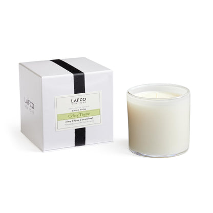 LAFCO New York Signature Candle Celery Thyme – 15.5 oz, 90-Hour Burn, USA Made