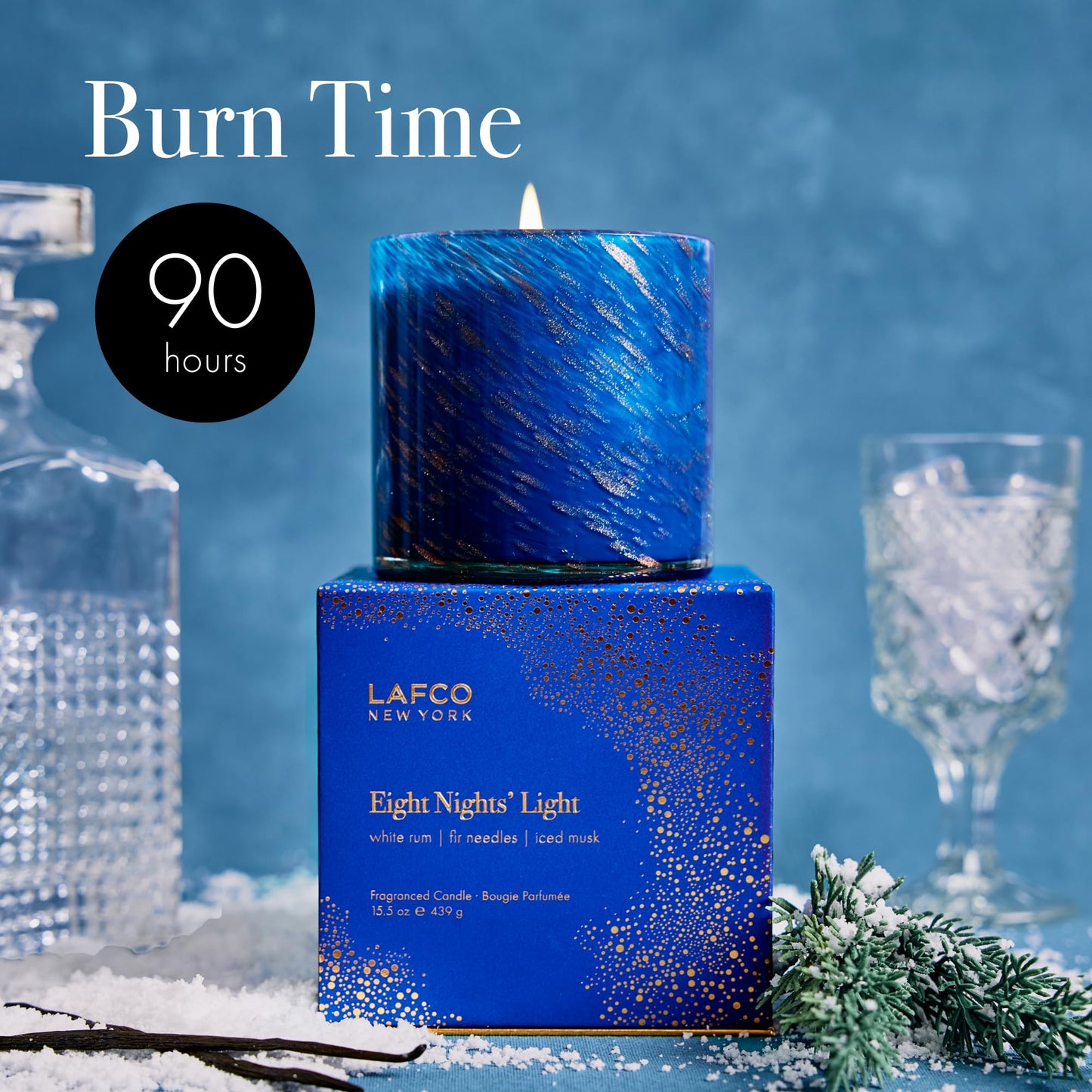 LAFCO New York Holiday Signature Candle: Eight Nights' Light, 15.5 oz — USA Made