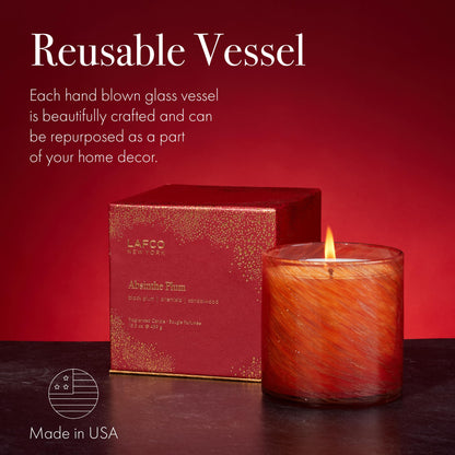 LAFCO New York Holiday Signature Candle: Absinthe Plum 15.5 oz, 90-Hour Burn