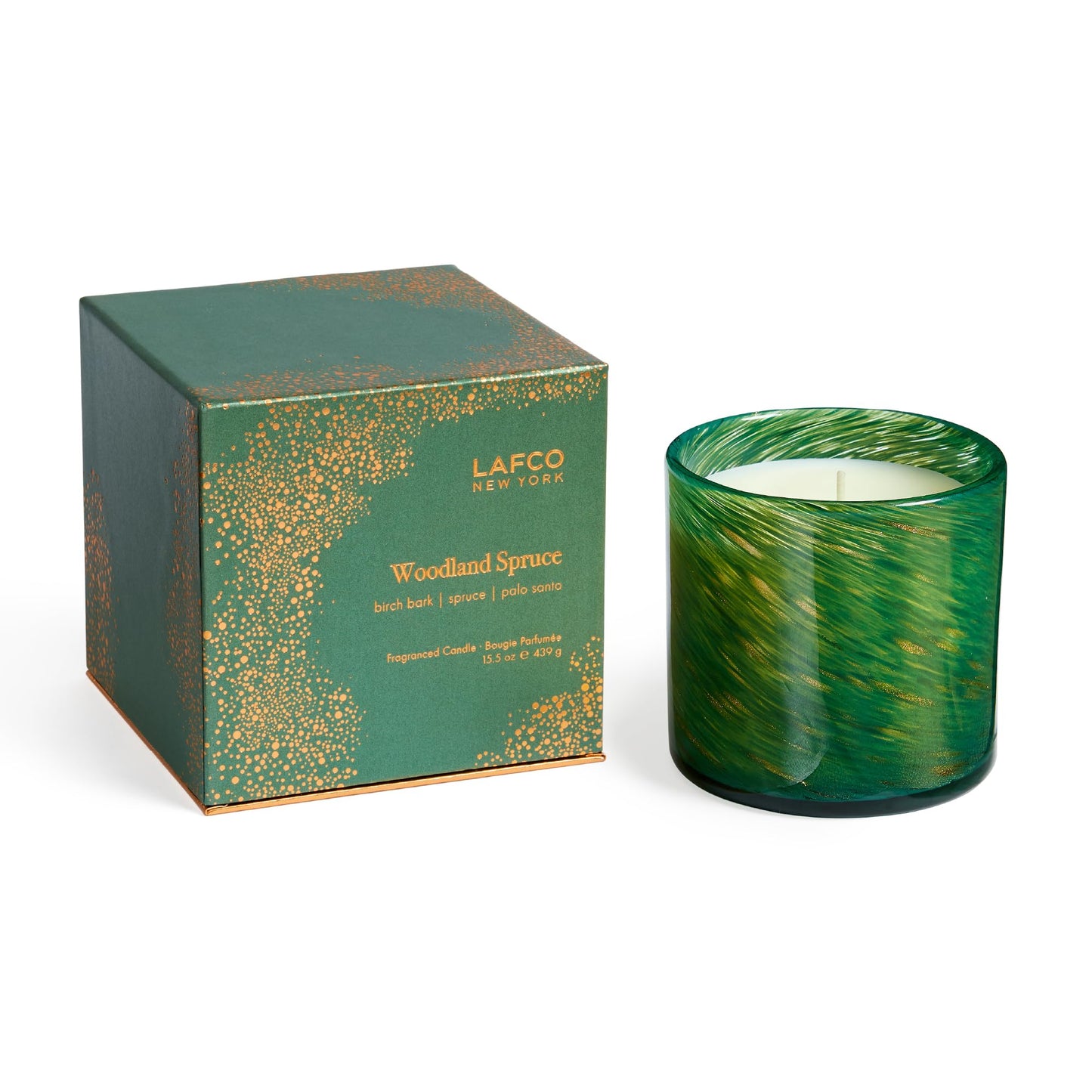 LAFCO New York Holiday Signature Candle – Woodland Spruce, 15.5 oz, 90-Hour Burn, Made in USA