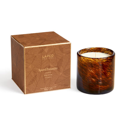 LAFCO New York Holiday Signature Fall Candle – Spiced Pomander | 15.5 oz, 90-Hour Burn, Reusable Hand-Blown Glass Vessel, Made in The USA