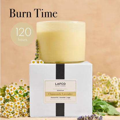 LAFCO New York Chamomile Lavender 3-Wick Candle – 30 oz, USA Made