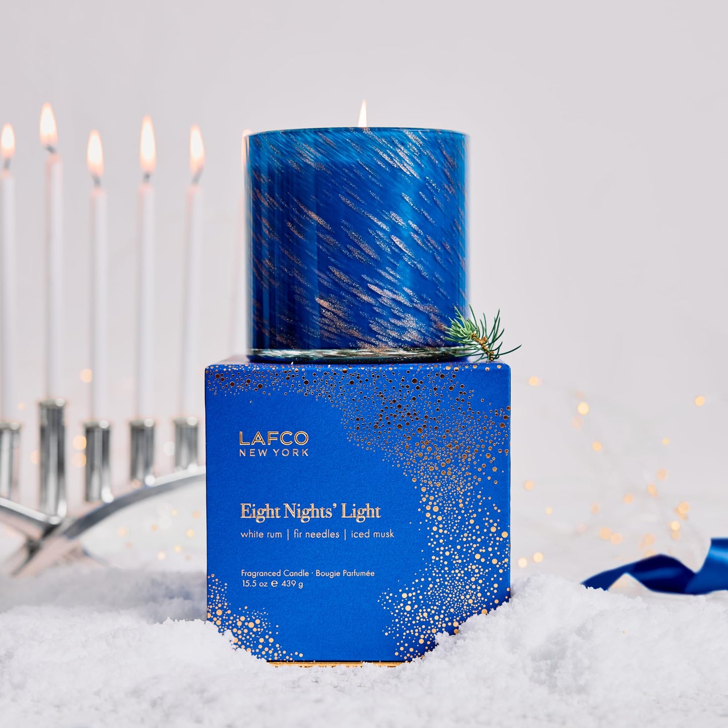 LAFCO New York Holiday Signature Candle: Eight Nights' Light, 15.5 oz — USA Made