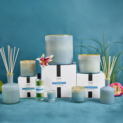 LAFCO New York Signature Candle Sea & Dune 2-Pack • 15.5 oz Each • 90-Hour Burn • Hand Blown Glass Vessel • Made in USA