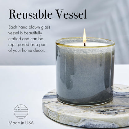 LAFCO New York Signature Candle Sea & Dune – 15.5 oz, 90-Hour Burn, Reusable Glass Vessel
