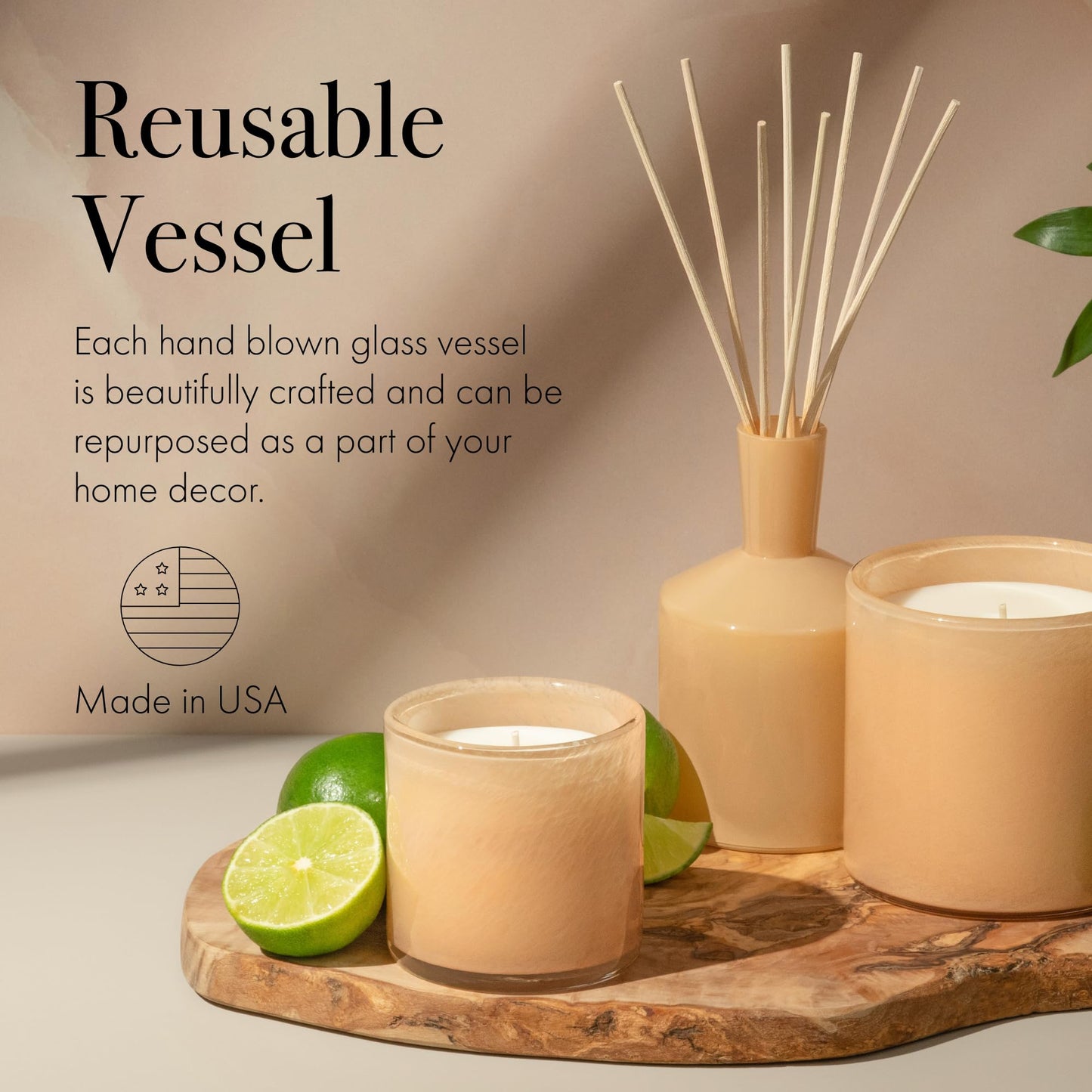 LAFCO New York Signature Candle Paloma Melon - 15.5 oz, 90-Hour Burn, Reusable Glass Vessel, Made in USA