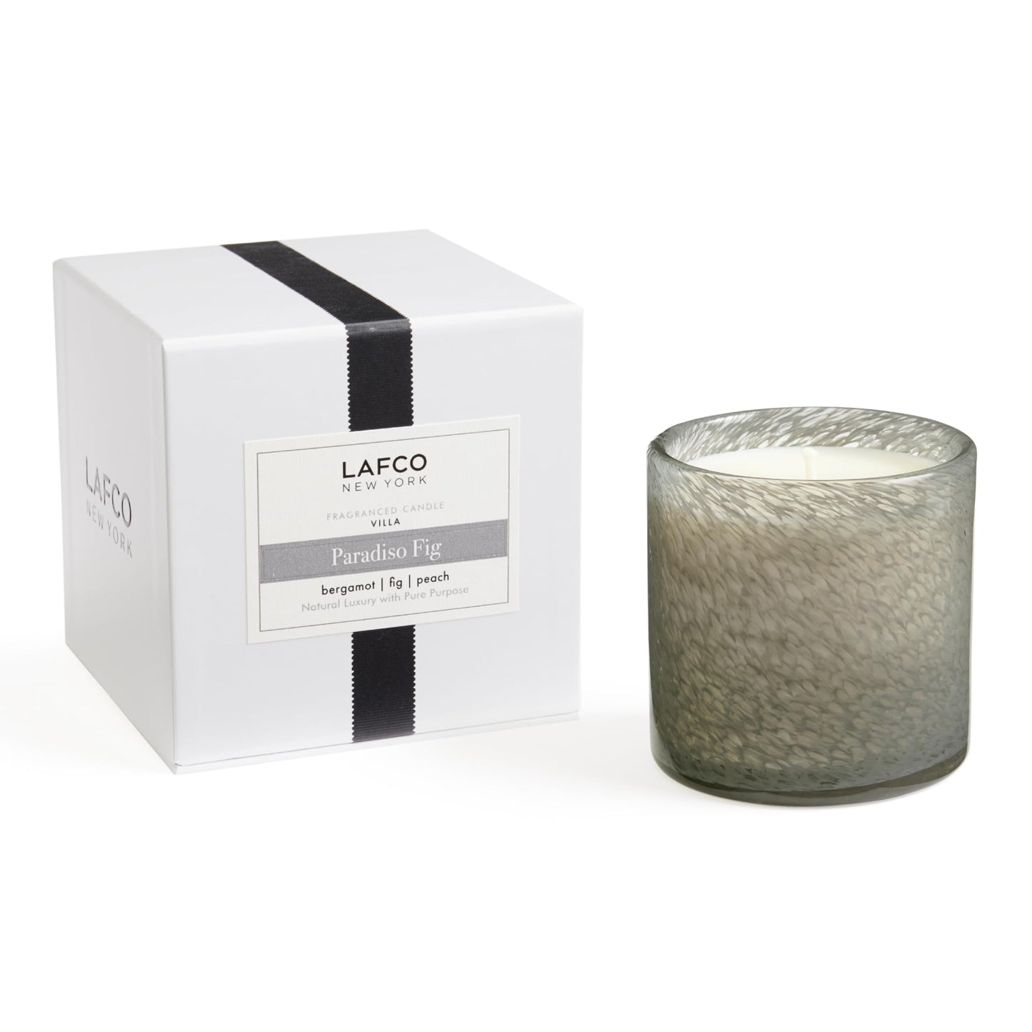 LAFCO New York Paradiso Fig Candle – 15.5 oz, 90-Hour Burn, Reusable Glass Vessel