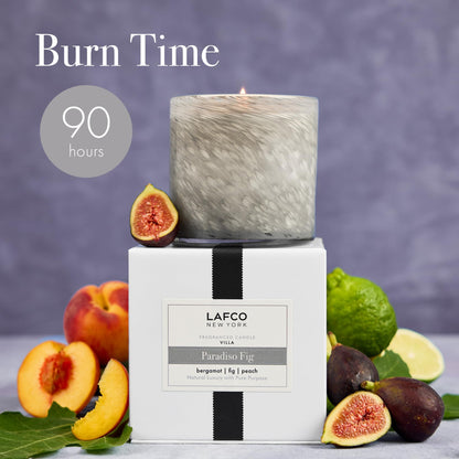 LAFCO New York Paradiso Fig Candle – 15.5 oz, 90-Hour Burn, Reusable Glass Vessel