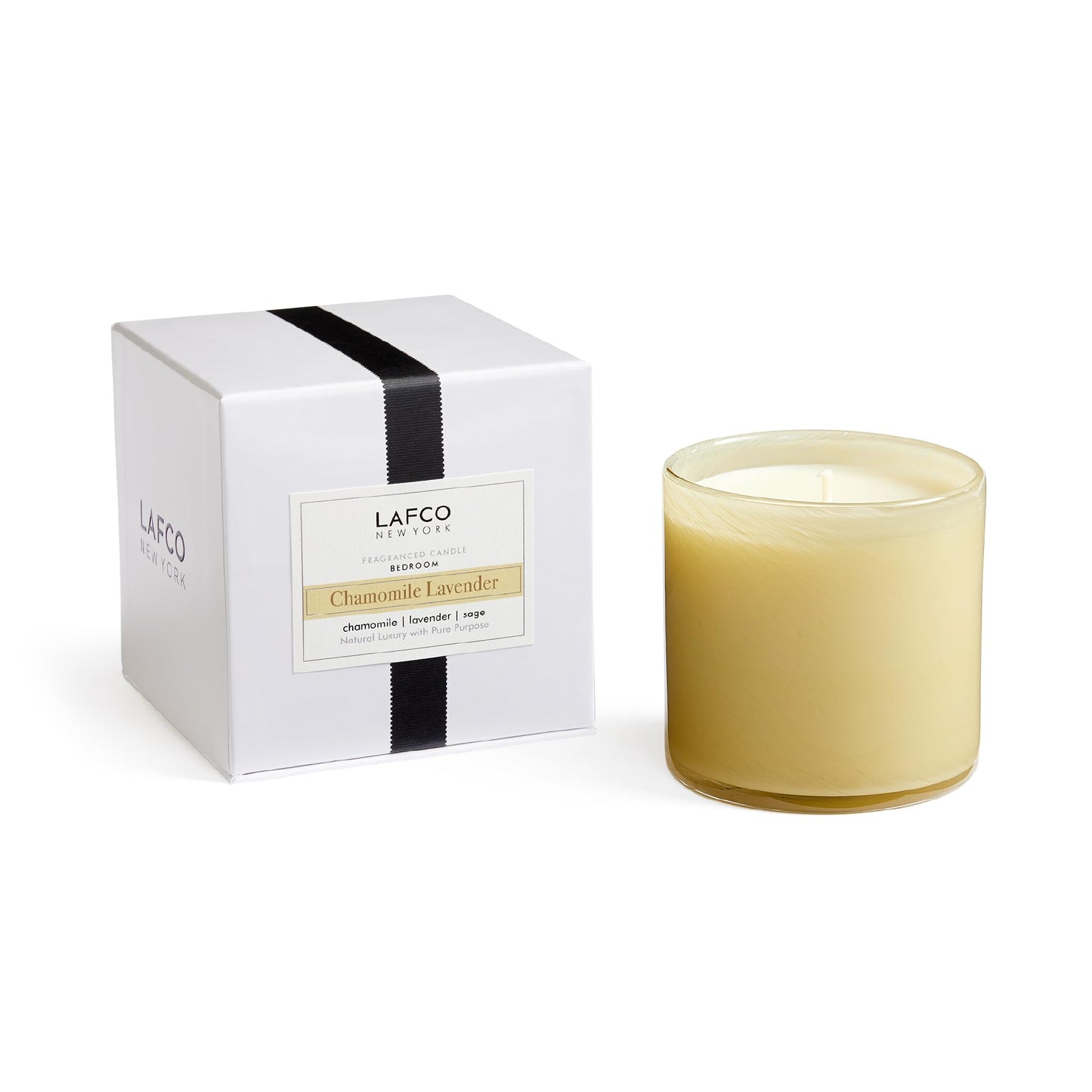 LAFCO New York Signature Candle – Chamomile Lavender, 15.5 oz, 90-Hour Burn, USA Made