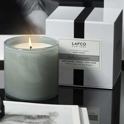 LAFCO New York Signature Candle - Spike Lavender | 15.5 oz, 90-Hour Burn