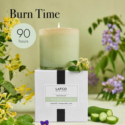 LAFCO New York Signature Candle, Wild Honeysuckle — 15.5 oz | 90-Hour Burn