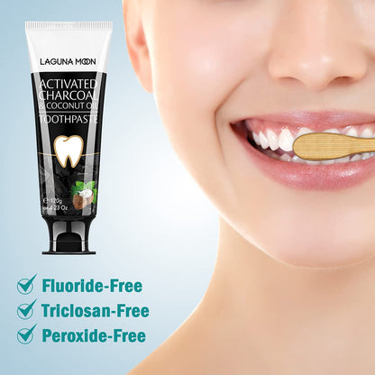 Lagunamoon Charcoal Toothpaste for Sensitive Teeth – No Peroxide