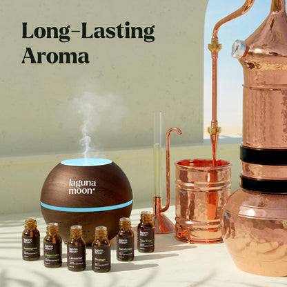 Lagunamoon 6x10ml Essential Oils Christmas Set – Peppermint, Tea Tree, Lavender, Eucalyptus, Orange, Lemongrass