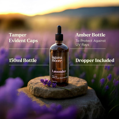 Lagunamoon Lavender Essential Oil – Pure 150ml for Diffusers, Aromatherapy & Candles
