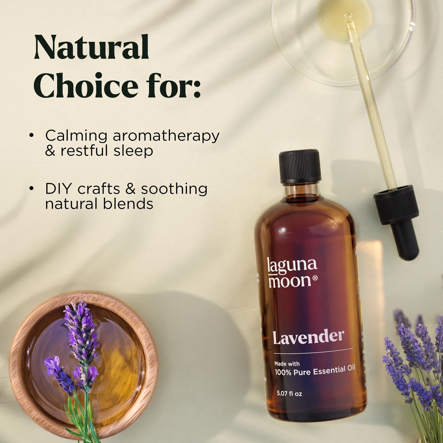 Lagunamoon Lavender Essential Oil – Pure 150ml for Diffusers, Aromatherapy & Candles