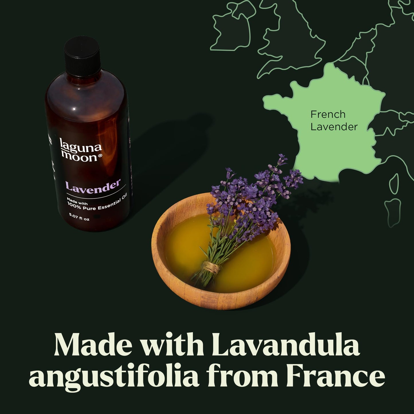 Lagunamoon Lavender Essential Oil – Pure 150ml for Diffusers, Aromatherapy & Candles
