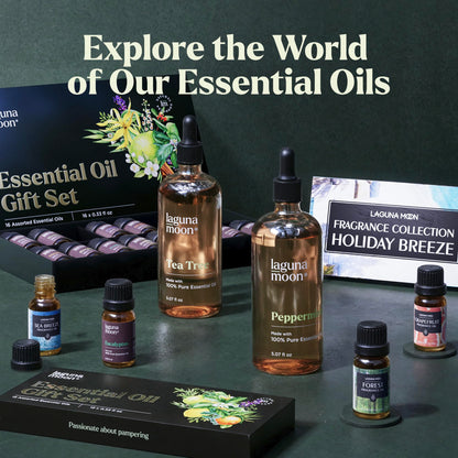 Lagunamoon Summer Essential Oils Set – Holiday Breeze Gift (10ml) Coconut, Pineapple, Grapefruit