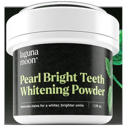 Lagunamoon Teeth Whitening Powder 50g – Bright Pearl Spearmint