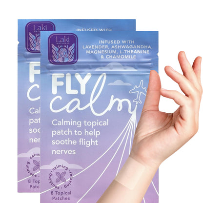 Laki Naturals Fly Calm Patch (2-Pack, 8 per Pack) – Plant-Based Travel Calm