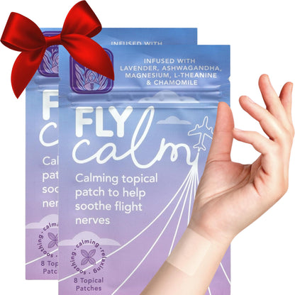Laki Naturals Fly Calm Patch (2-Pack, 8 per Pack) – Plant-Based Travel Calm