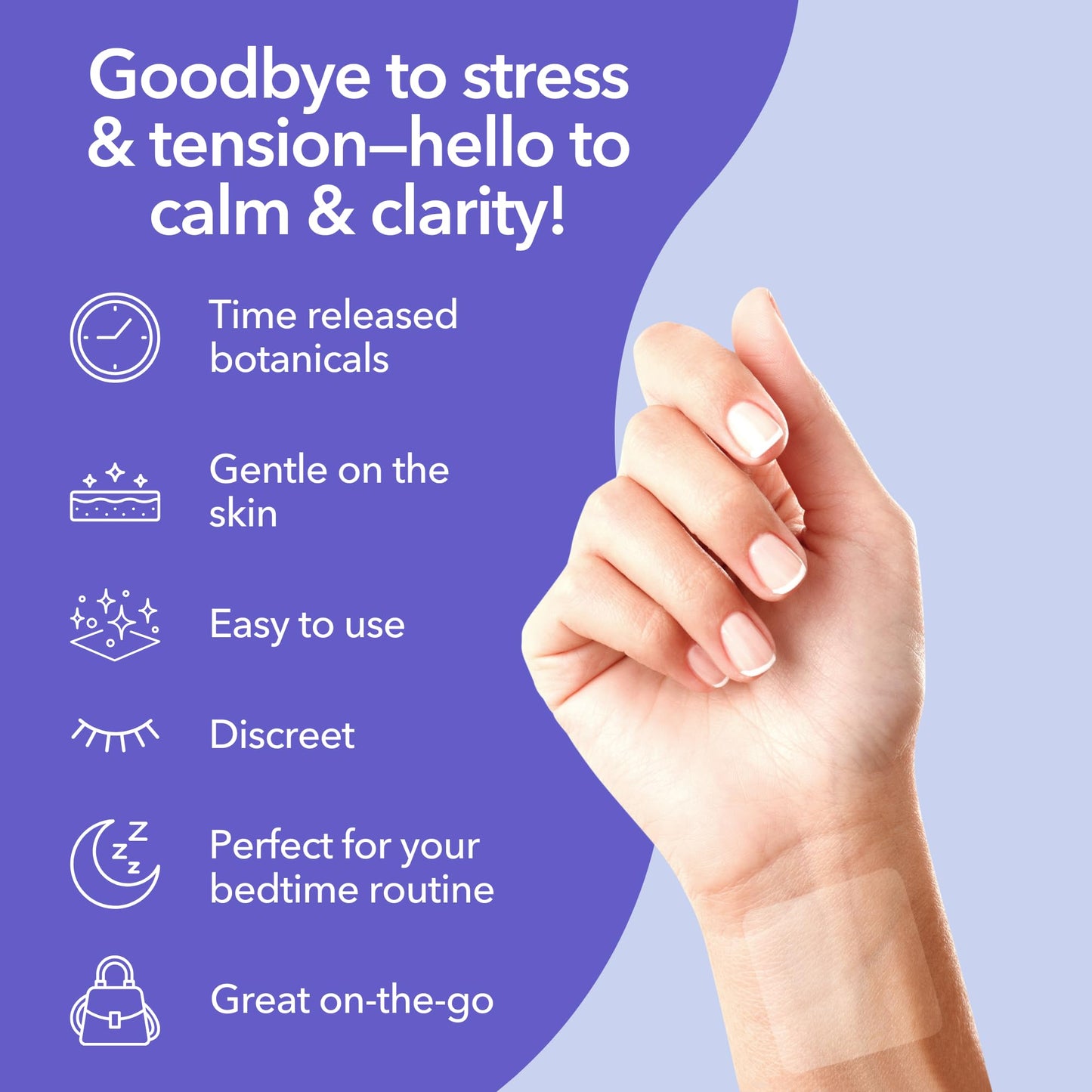 Laki Naturals Relax Patch (Pack of 8) – Natural Plant-Based Stress Relief & Sleep Support