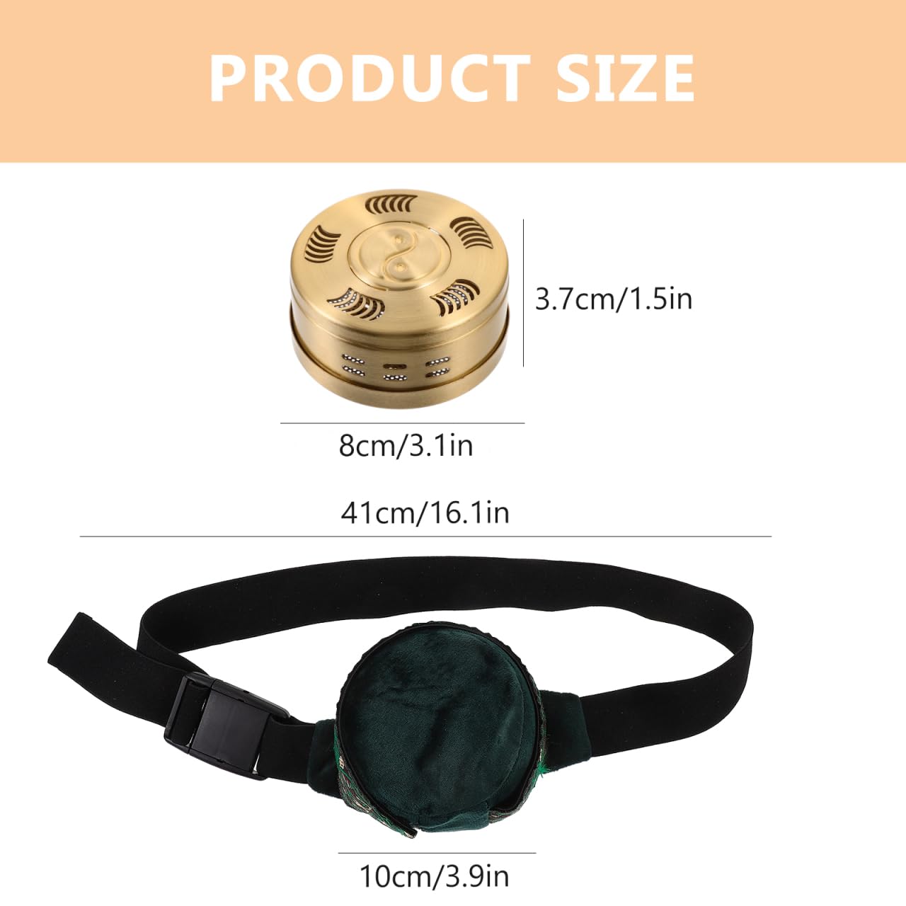LALAFINA 2pc Smokeless Copper Moxibustion Box – Portable Therapy Bag for Waist, Neck, Knee, Shoulder, Back